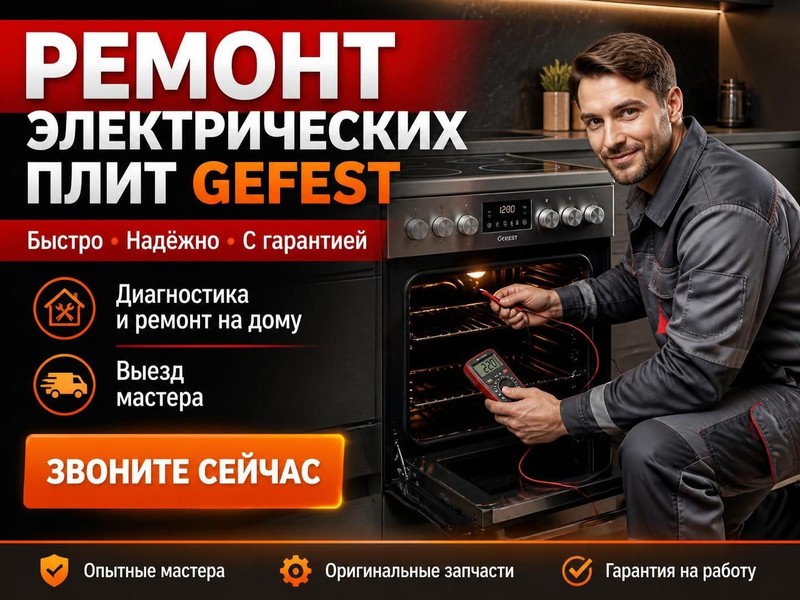 Ремонт электрических плит GEFEST