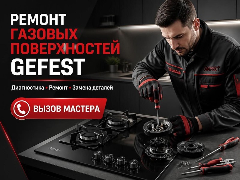 Ремонт газовых поверхностей GEFEST