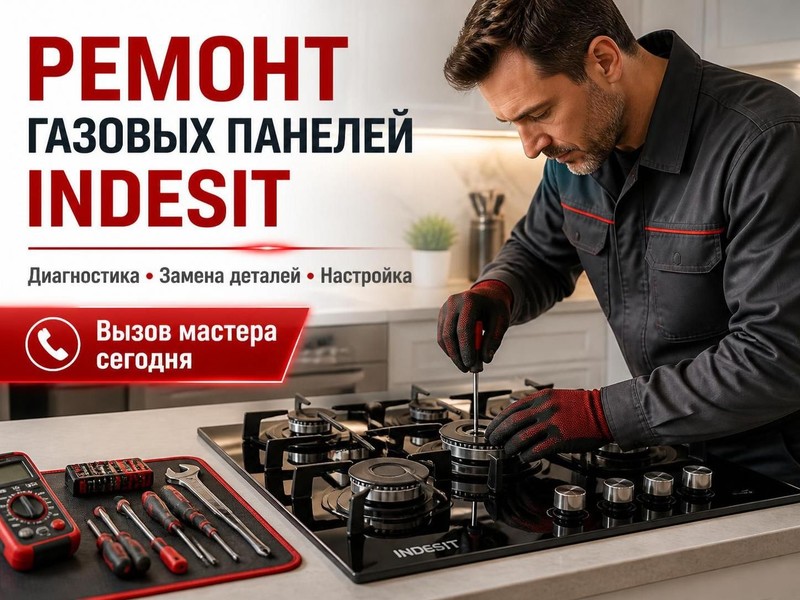 Ремонт газовых панелей Indesit