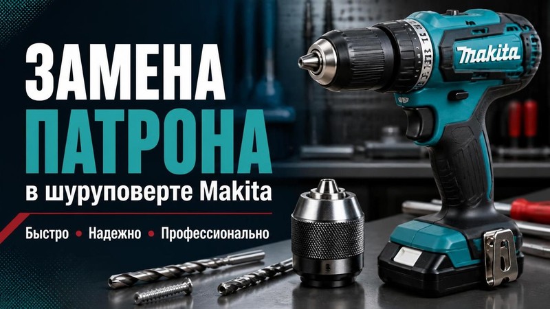 Замена патрона в шуруповерте Makita