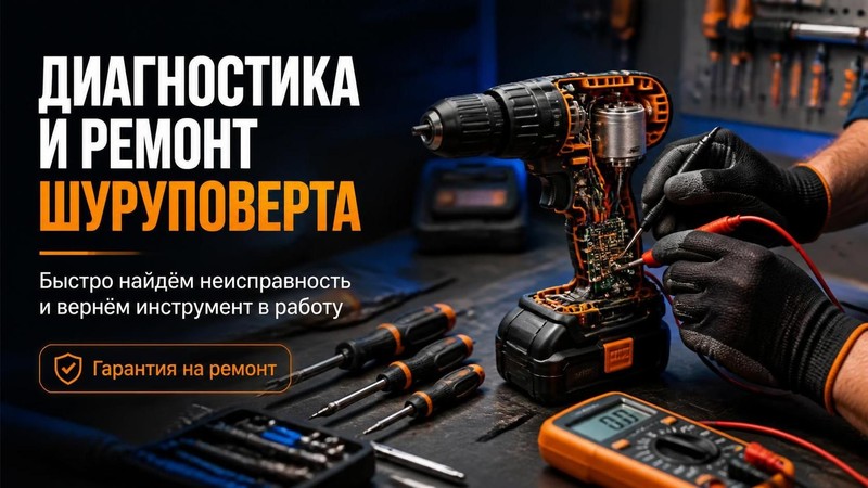 Диагностика и ремонт шуруповерта