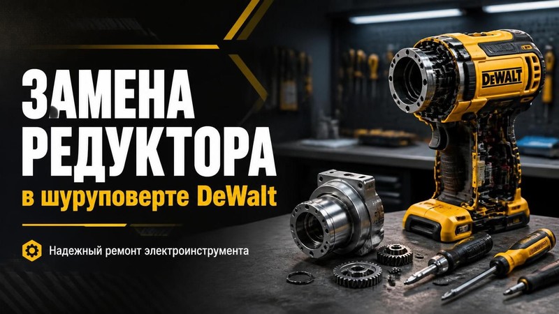 Замена редуктора в шуруповерте DeWalt