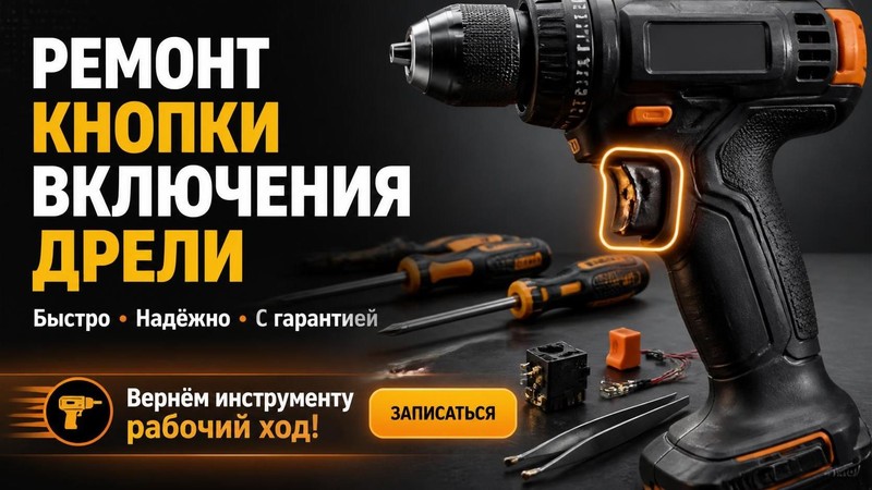 Ремонт кнопки включения дрели