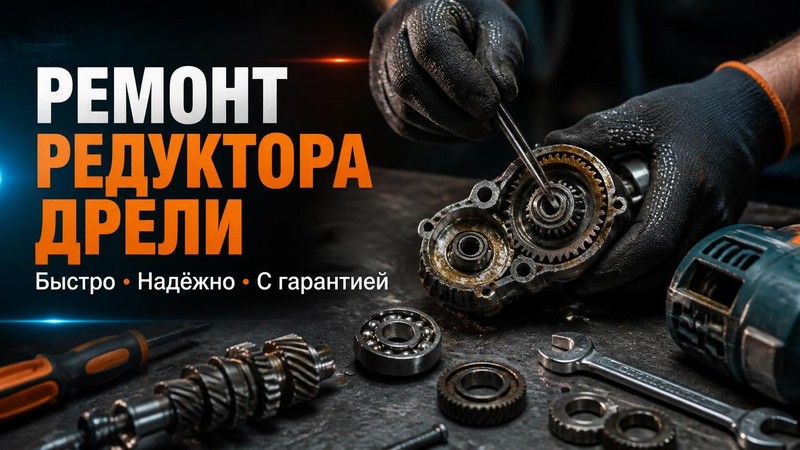 Ремонт редуктора дрели
