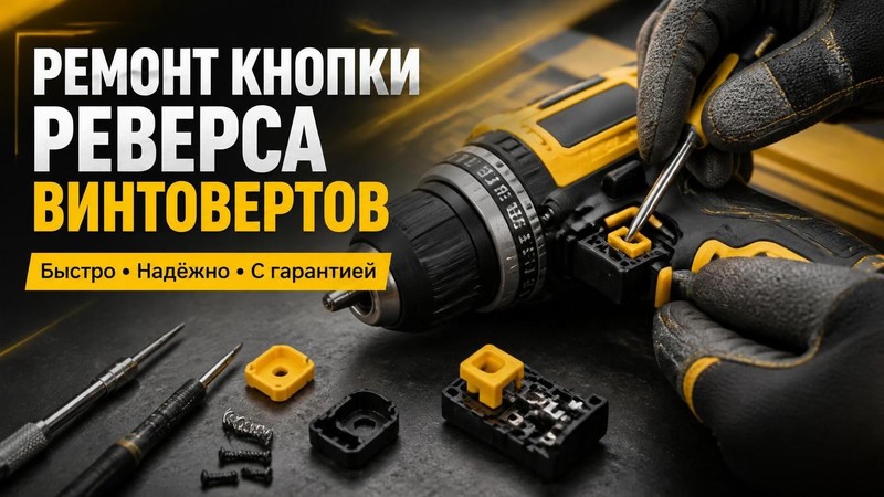 Ремонт кнопки реверса винтоверта