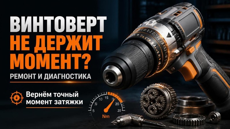 Винтоверт не держит момент: ремонт