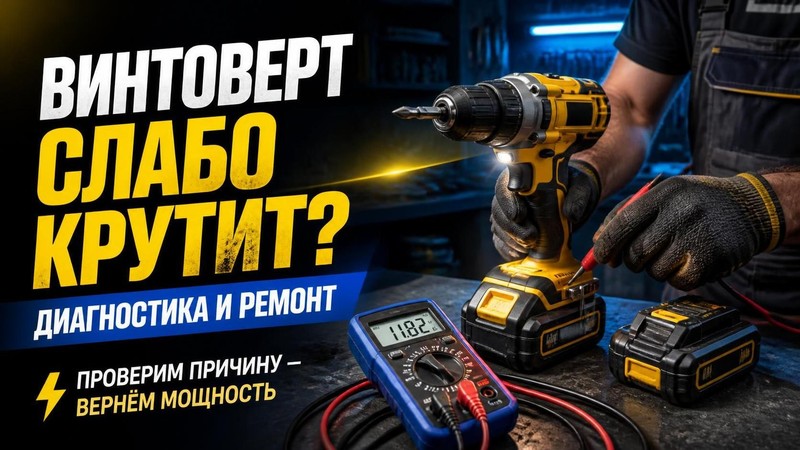 Винтоверт слабо крутит: диагностика