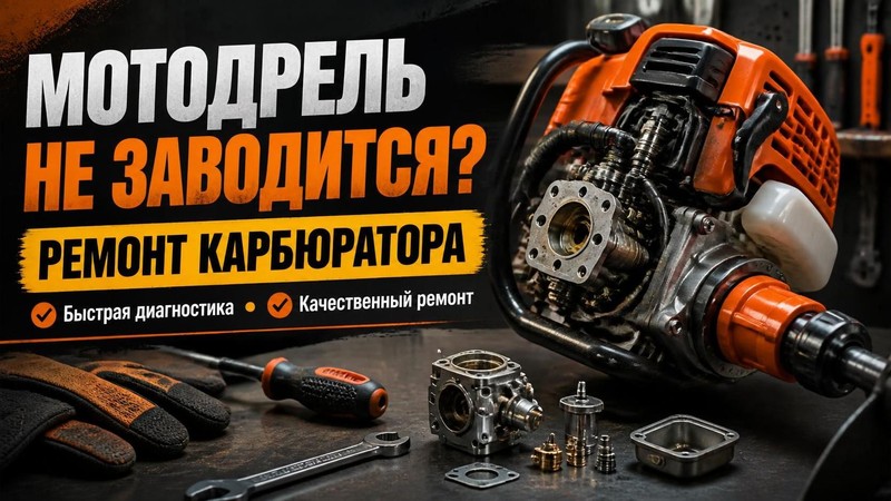 Мотодрель не заводится: ремонт карбюратора