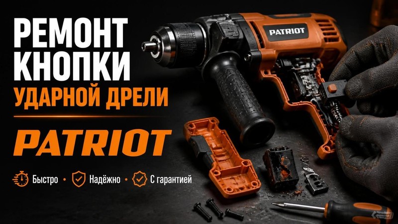 Ремонт кнопки ударной дрели PATRIOT