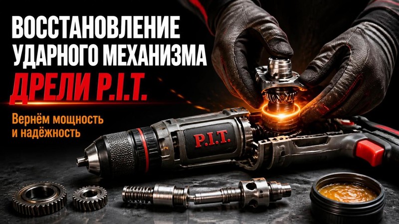 Восстановление ударного механизма дрели P.I.T.