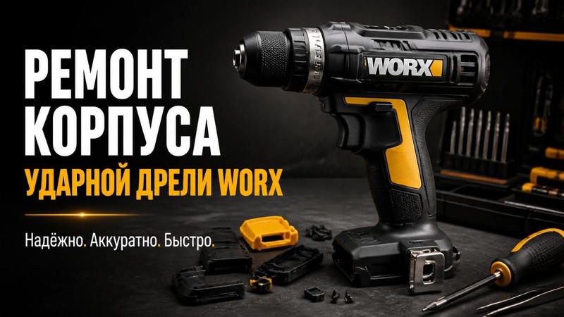 Ремонт корпуса ударной дрели Worx