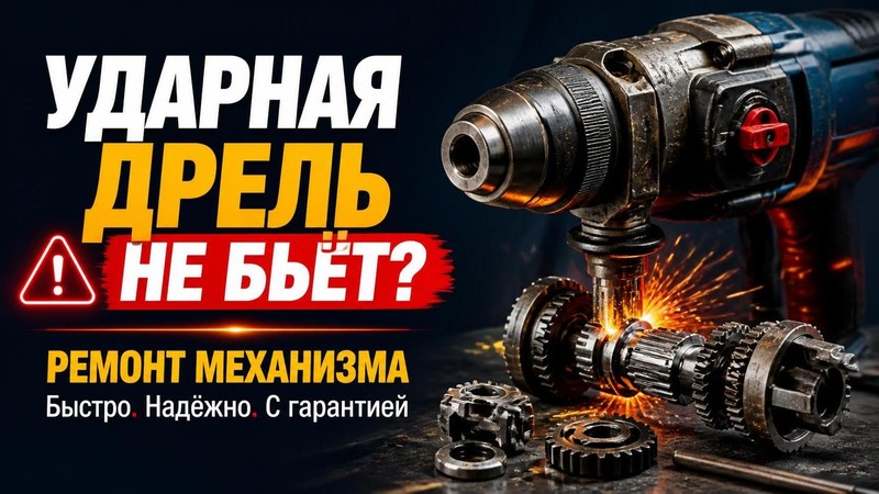 Ударная дрель не бъет: ремонт механизма