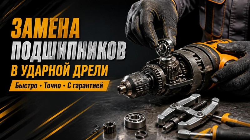 Замена подшипников в ударной дрели
