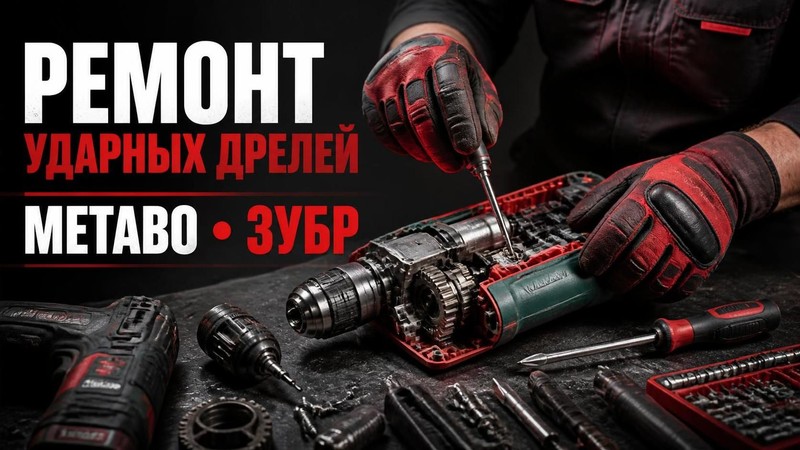 Ремонт ударных дрелей METABO, ЗУБР