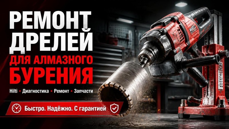 Ремонт дрели для алмазного бурения Hilti