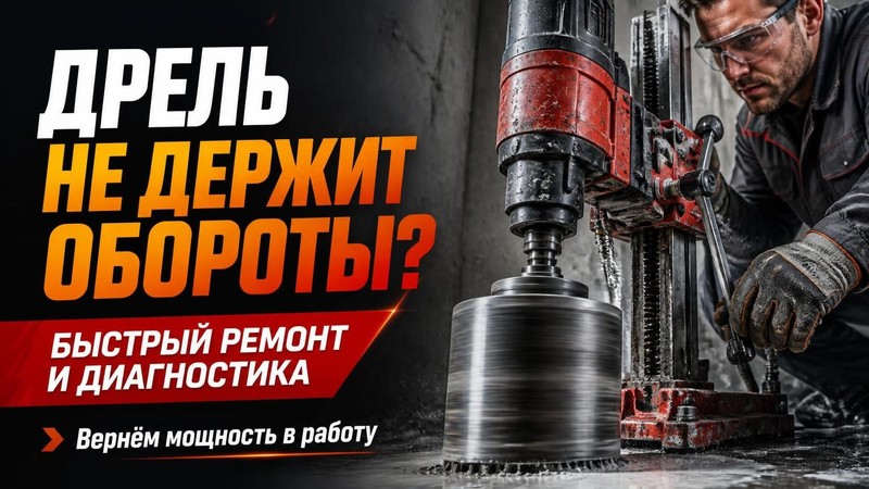 Дрель для алмазного бурения не держит обороты