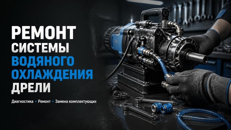 Ремонт системы водяного охлаждения дрели