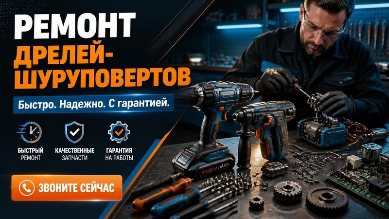 Ремонт дрелей-шуруповертов
