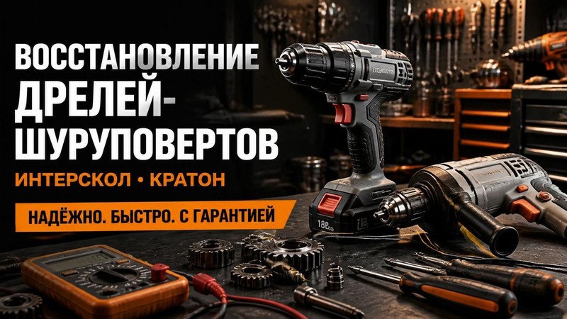 Восстановление дрелей-шуруповертов Интерскол, Кратон