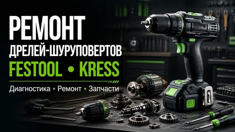Ремонт дрелей-шуруповертов FESTOOL, KRESS