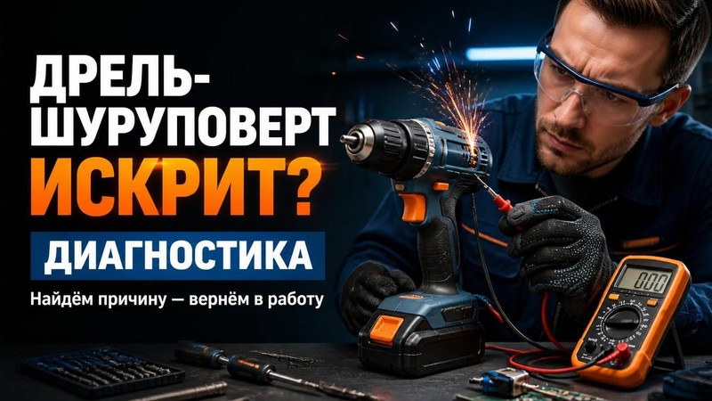 Дрель-шуруповерт искрит: диагностика