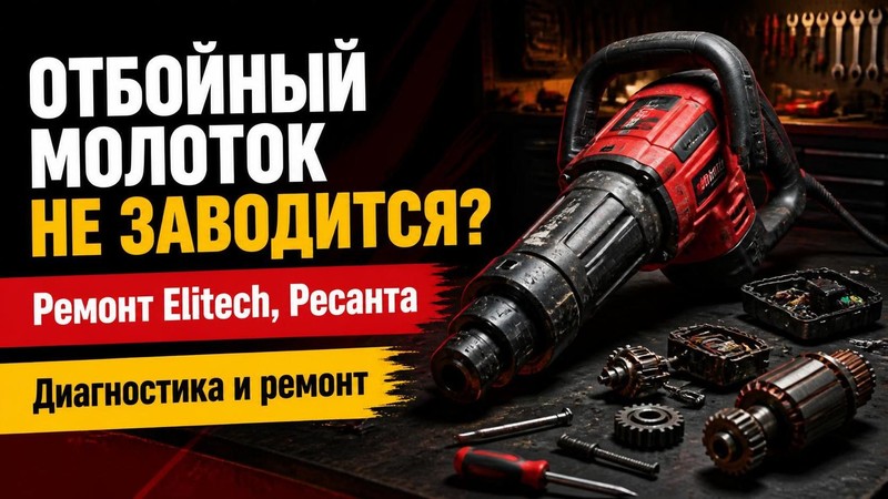 Отбойный молоток не заводится: ремонт Elitech, Ресанта