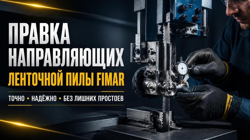 Правка направляющих ленточной пилы FIMAR