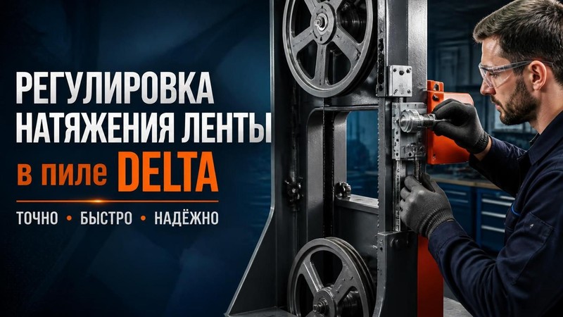 Регулировка натяжения ленты в пиле DELTA