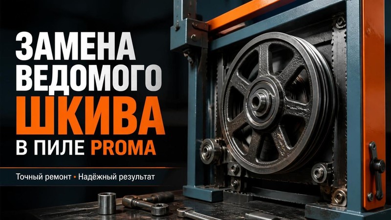 Замена ведомого шкива в пиле PROMA