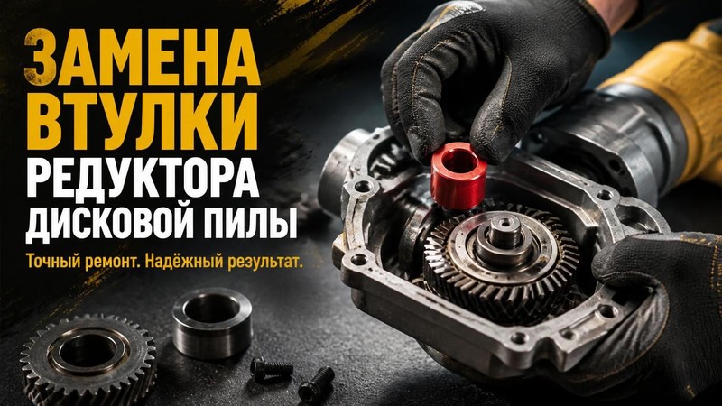 Замена втулки редуктора дисковой пилы