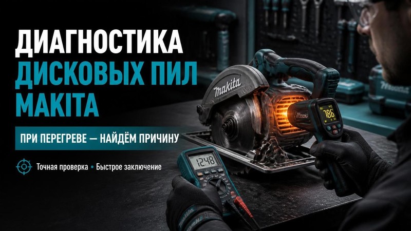 Диагностика дисковых пил Makita при перегреве