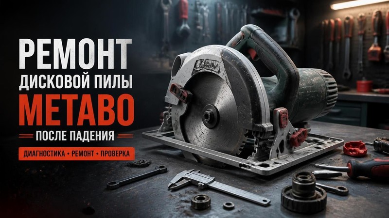 Ремонт дисковой пилы METABO после падения