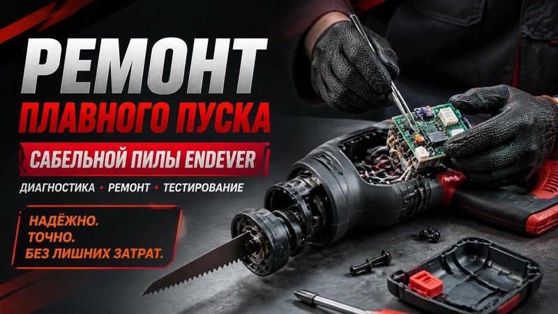 Ремонт плавного пуска сабельной пилы ENDEVER