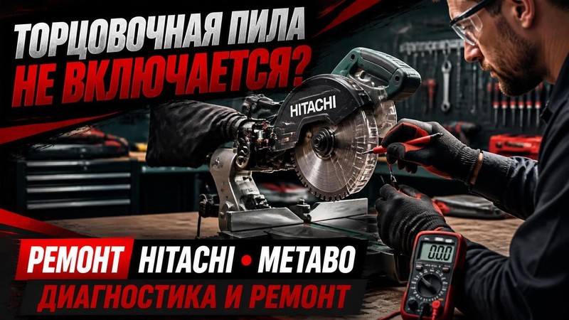 Торцовочная пила не включается: ремонт Hitachi, METABO