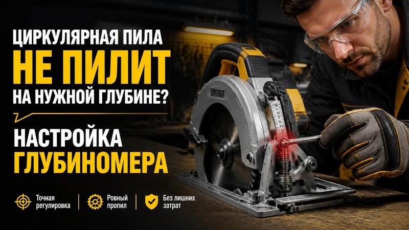 Циркулярная пила не пилит на нужной глубине: настройка глубиномера