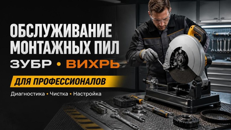 Обслуживание монтажной пилы ЗУБР, Вихрь для профессионалов