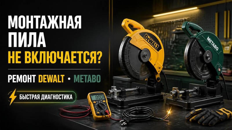 Монтажная пила не включается: ремонт DEWALT, METABO