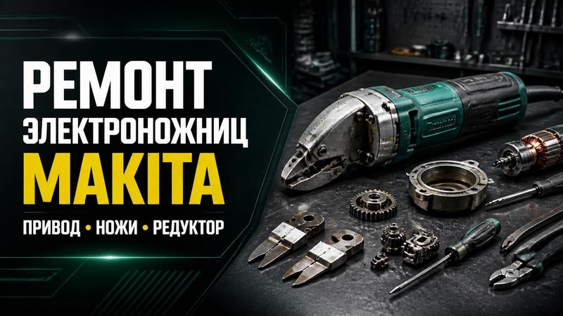 Ремонт электроножниц Makita: привод, ножи, редуктор