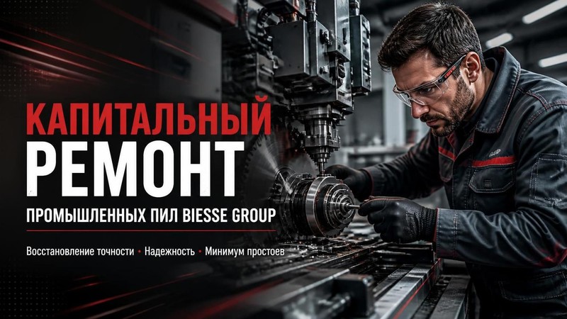 Капитальный ремонт промышленных пил Biesse Group