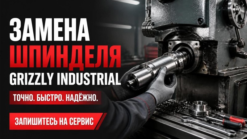Замена шпинделя Grizzly Industrial