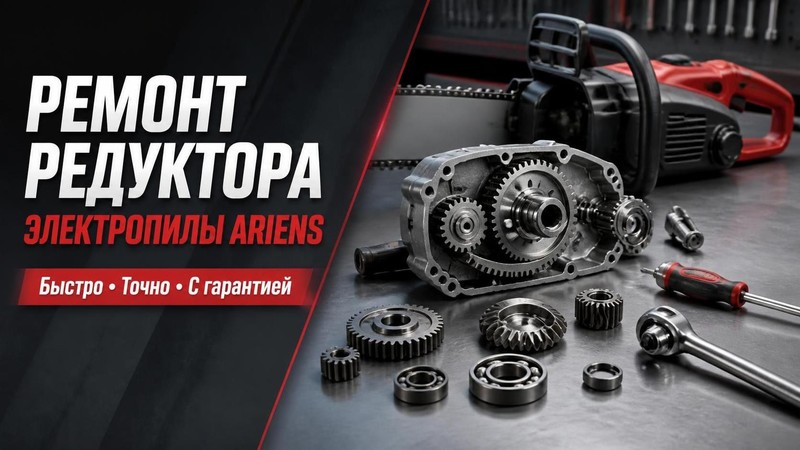 Ремонт редуктора электропилы Ariens