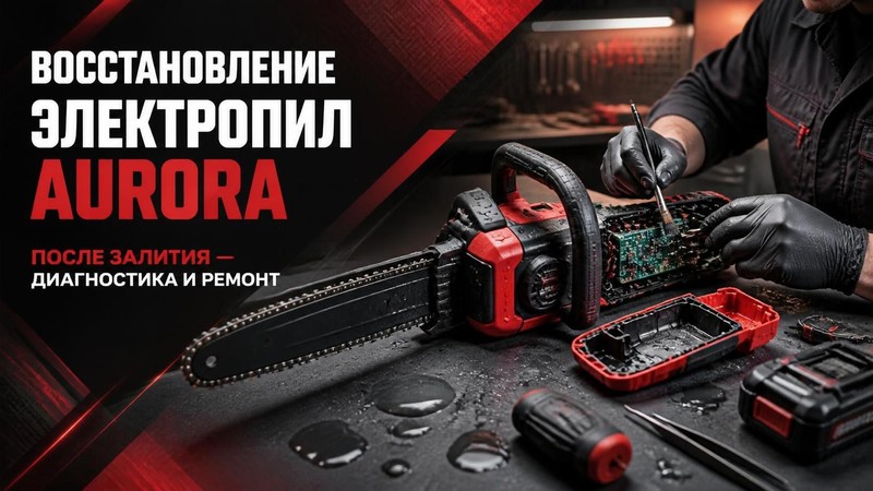Восстановление электропил Aurora после залития
