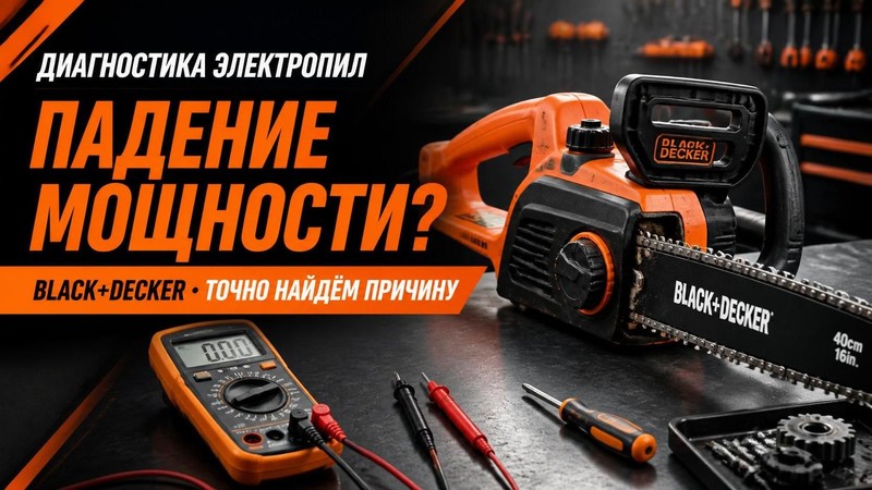 Диагностика электропил BLACK+DECKER при падении мощности