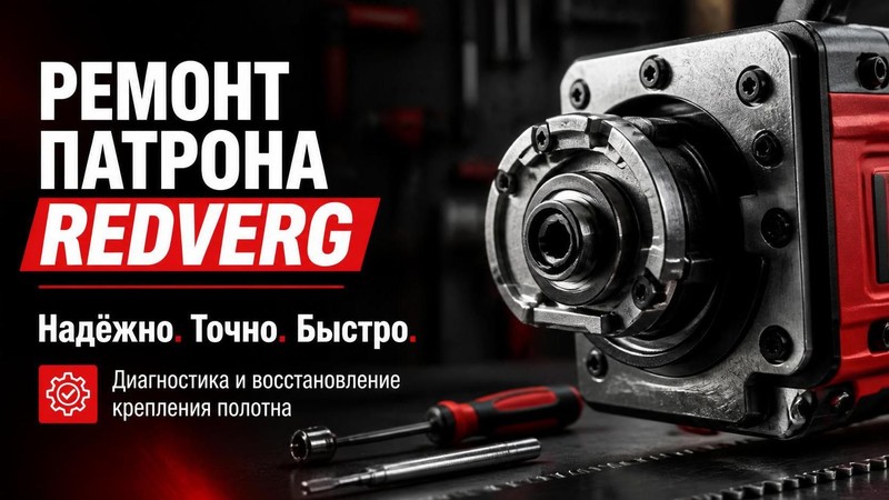Ремонт патрона крепления полотна RedVerg