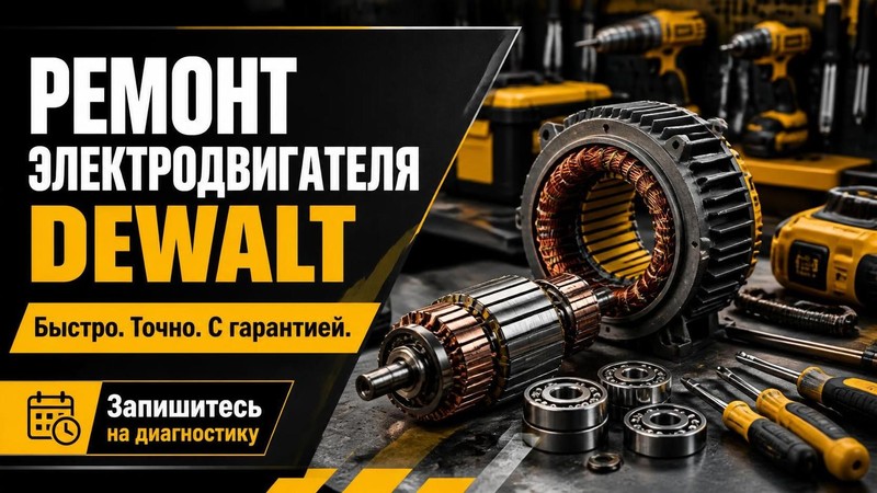 Ремонт электродвигателя DEWALT