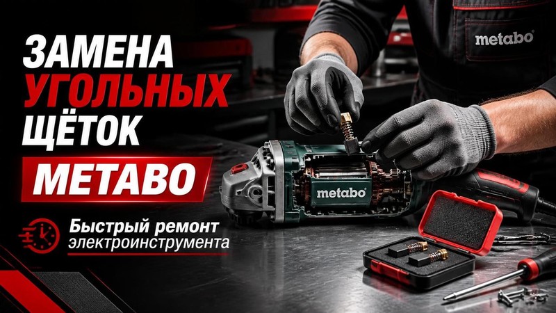 Замена угольных щёток METABO