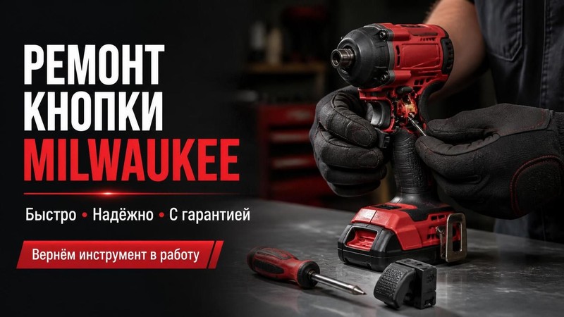 Ремонт кнопки MILWAUKEE