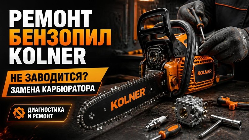 Ремонт цепной бензопилы Kolner: не заводится, замена карбюратора