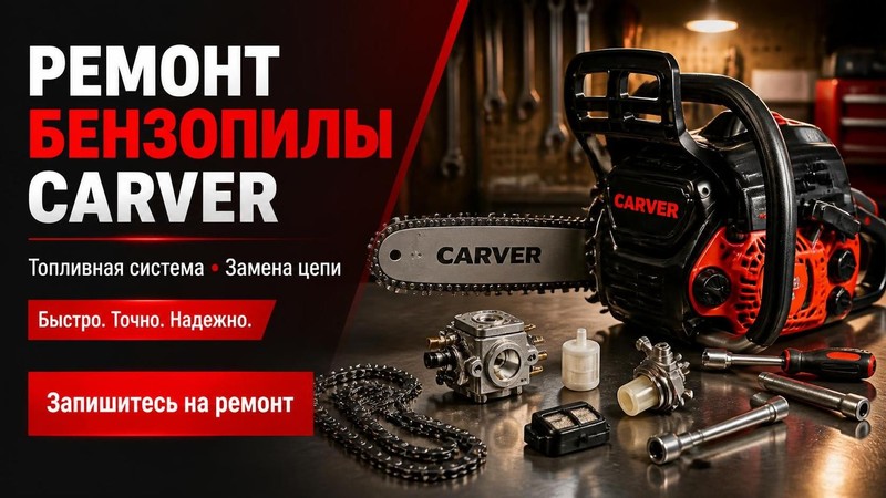 Ремонт цепной бензопилы Carver: восстановление топливной системы и замена цепи