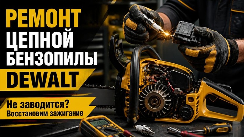 Ремонт цепной бензопилы DEWALT: не заводится, восстановление зажигания